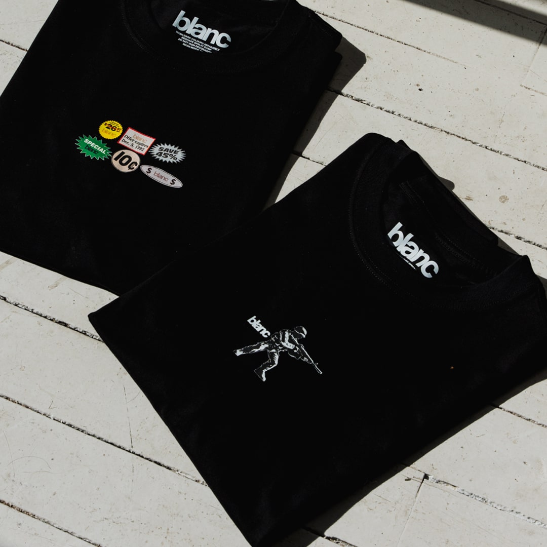 BLANC "FRONTLINE" BLACK T-SHIRT