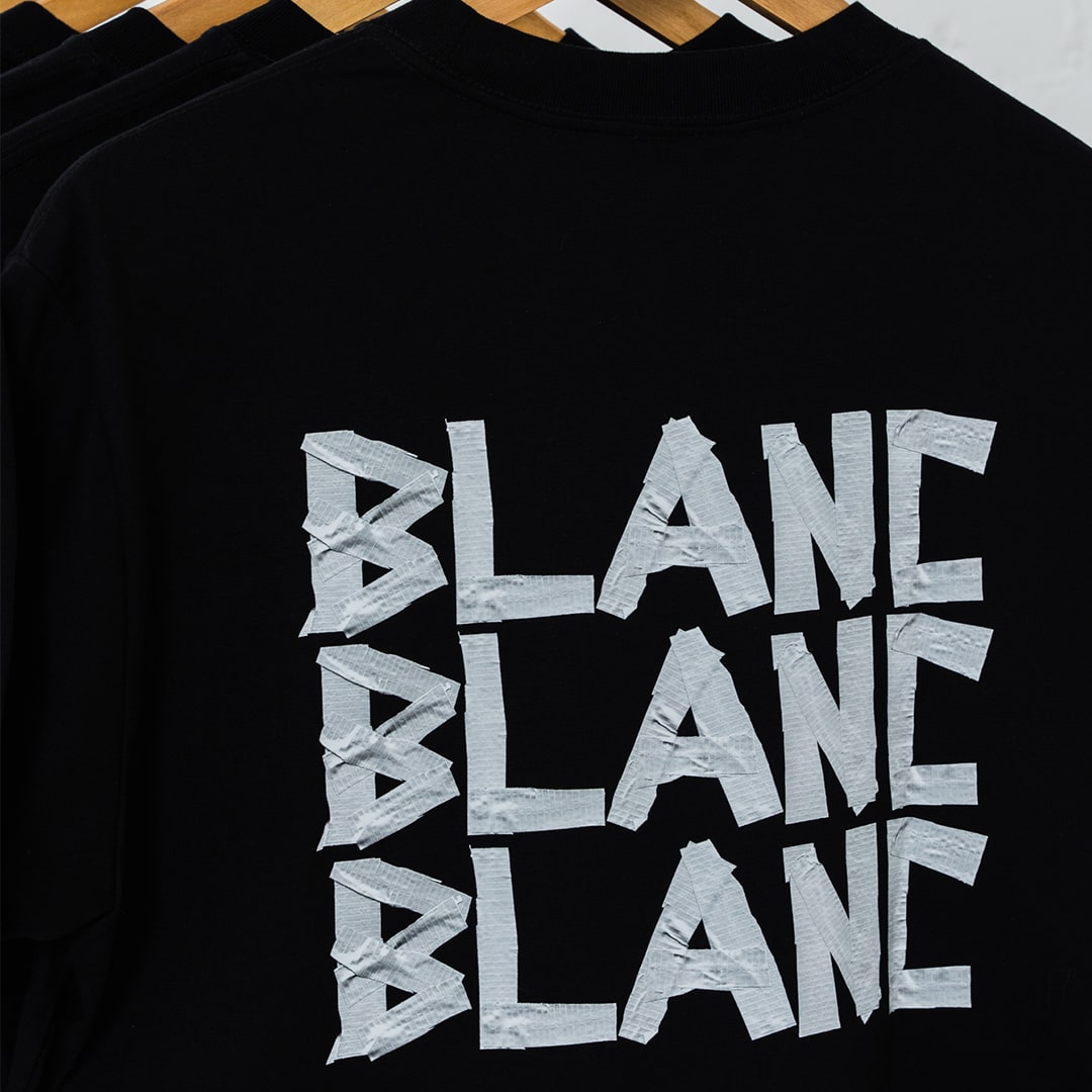 BLANC "BOTCHED" BLACK T-SHIRT