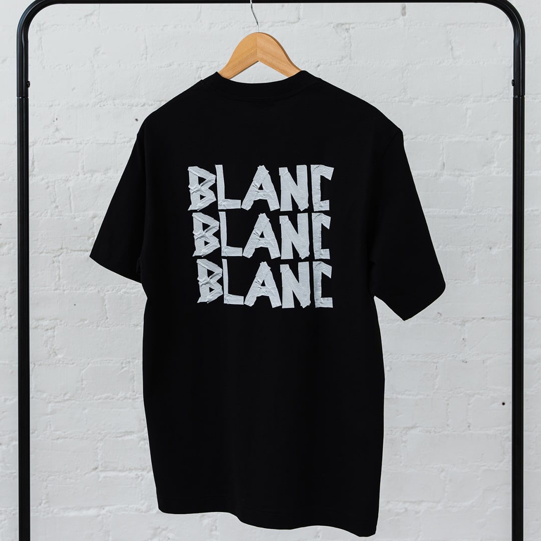 BLANC "BOTCHED" BLACK T-SHIRT