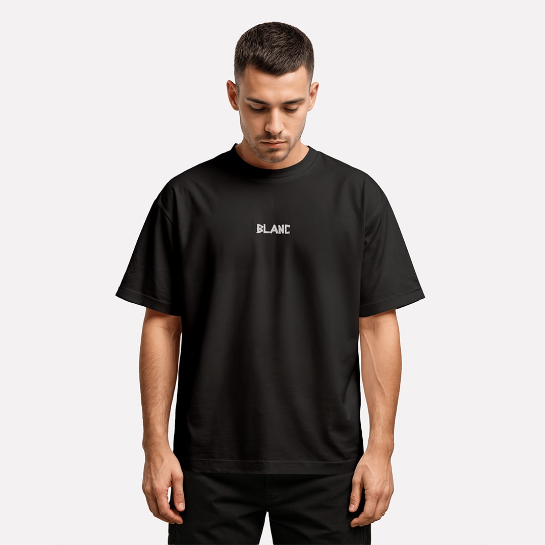 BLANC "BOTCHED" BLACK T-SHIRT