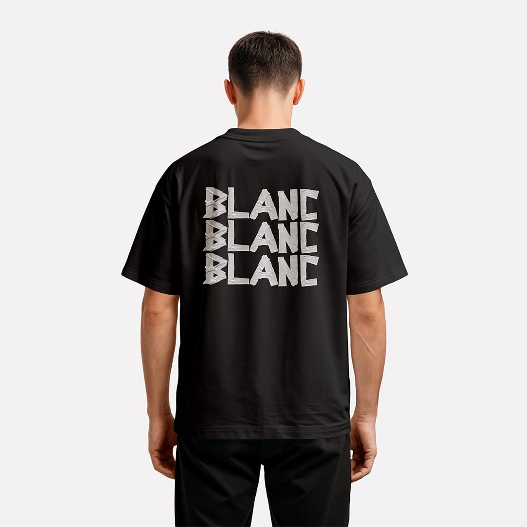 BLANC "BOTCHED" BLACK T-SHIRT