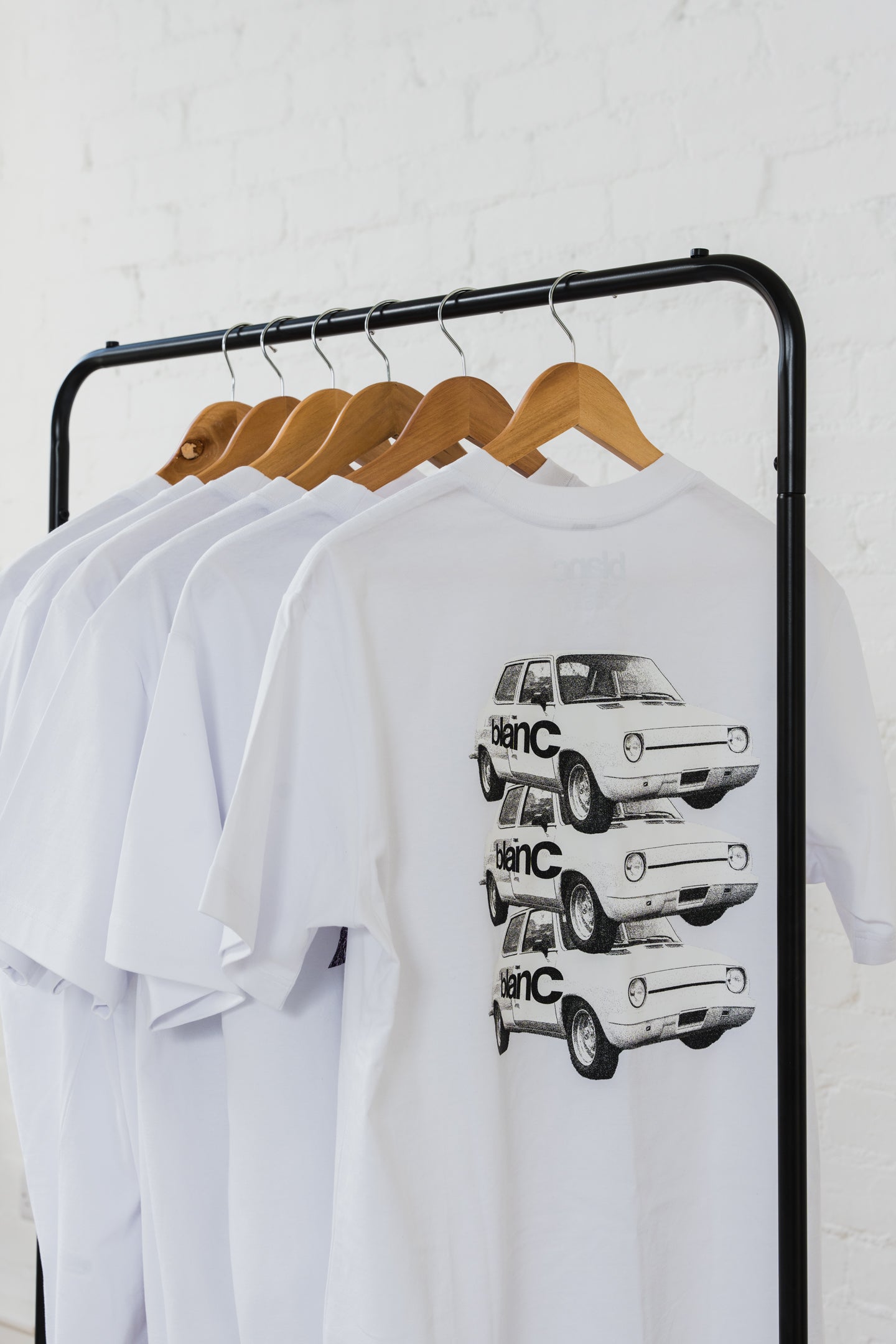 BLANC "STACKED" WHITE T-SHIRT