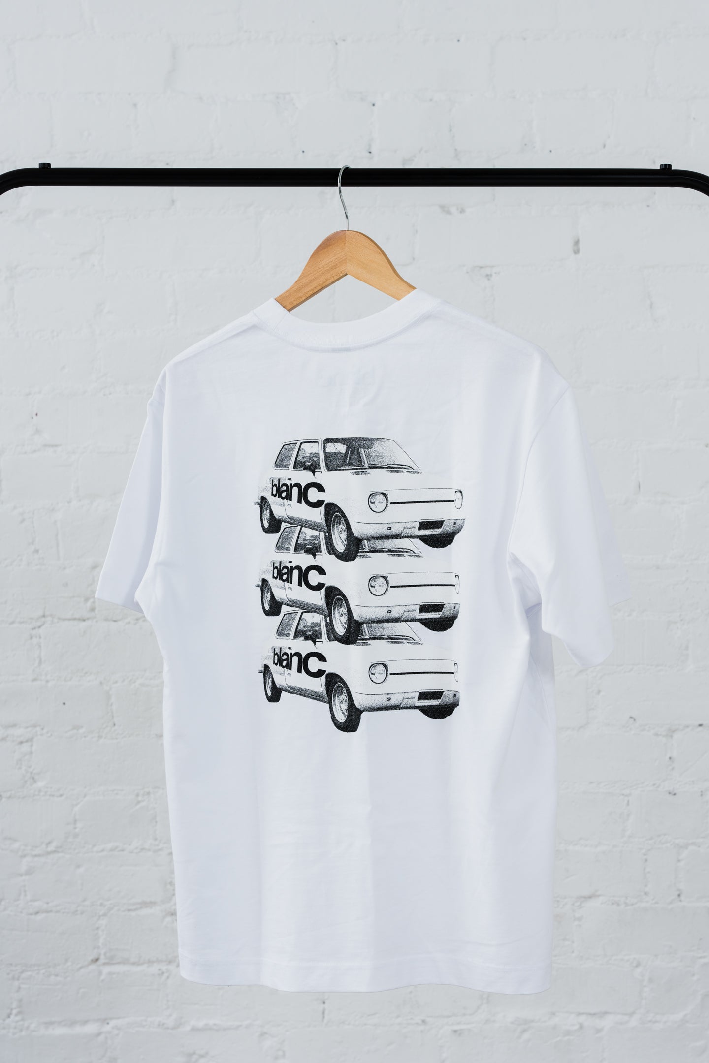 BLANC "STACKED" WHITE T-SHIRT