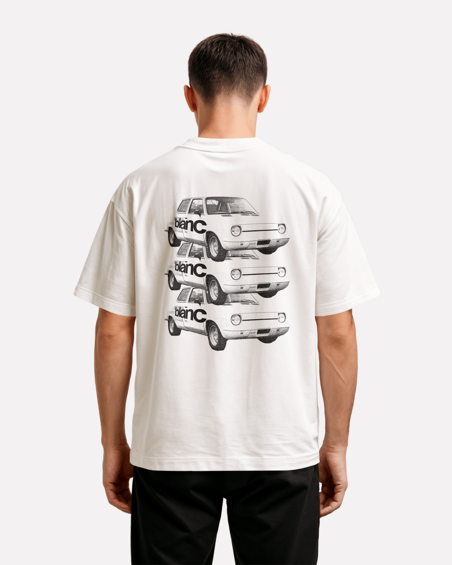 BLANC "STACKED" WHITE T-SHIRT